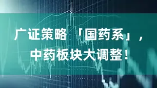 广证策略 「国药系」，中药板块大调整！